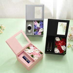 Venta caliente vacío grande, amor flor caja de regalo embalaje con ventana transparente personalizado impreso embalaje en forma de corazón caja al por mayor/ - Product Image 4