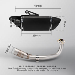 Para <span class=keywords><strong>X</strong></span> <span class=keywords><strong>MAX</strong></span> <span class=keywords><strong>300</strong></span> XMAX300 <span class=keywords><strong>2017</strong></span> - 2024 Sistema completo de tubería de enlace medio compatible con todos los silenciadores de escape de 51mm - Product Image 6