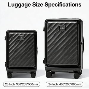 Valigia Rigida con Ruote 20/24 Pollici, Colori Personalizzabili, Serratura TSA, Vendita all'Ingrosso, Grande Capacità per Viaggi d'Affari - Product Image 2