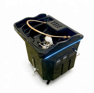 Bassin de thérapie capillaire portable et mobile avec circulation d'eau et fonction vapeur pour salon, spa et traitement capillaire - Product Image 1