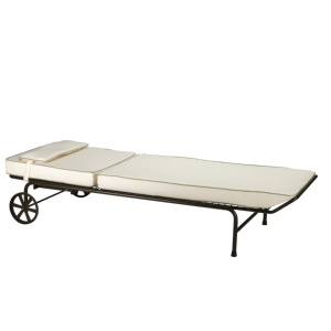 Respaldo ajustable Cojín acolchado 10 cm metal Comodidad y durabilidad Metal esmaltado mate Tumbona de exterior elegante - Product Image 2