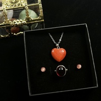 Bestseller Natuurlijke Kristal Voor Sieraden Kostbare Edelsteen Oorbel Ring Kristal Edelsteen Sieraden Sets Voor Valentines Cadeau