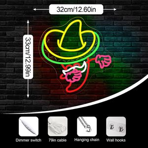 Luces de Neón Mexicanas Cinco de <span class=keywords><strong>Mayo</strong></span>, Decoración de Pared LED Vintage para Bares, Fiestas, Letreros de Neón Personalizables con Alimentación USB - Product Image 1