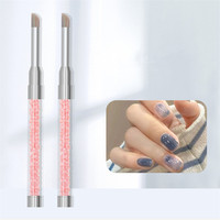 Pinceau à ongles ombré avec manche en strass pour un mélange fluide et un effet dégradé, stylo de peinture pour ongles Aura, outils de manucure en gros
