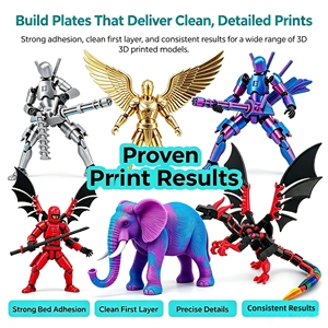 Plaque de construction PEI texturée double face 410x410mm pour <span class=keywords><strong>imprimante</strong></span> <span class=keywords><strong>3D</strong></span> <span class=keywords><strong>Anycubic</strong></span> Kobra Max/<span class=keywords><strong>Chiron</strong></span>/CR-10 S4, plaque en acier flexible à ressort - Product Image 6