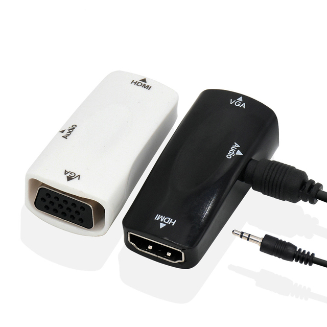 For to VGA Adapter Audio Cable Gold-Plated 1080P ABS Material 12-Month Warranty for PC/Laptop/TV/Xbox360/ TV/Projector