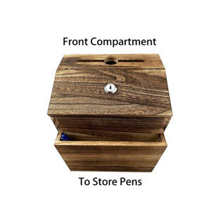 Boîte à cartes et accessoires pour cérémonie, automatique, avec fente, à poser au mur, en bois, à serrure, nouvelle collection - Product Image 3