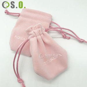 Promotion recyclable Emballage avec logo personnalisé Pochette en velours Petites pochettes en velours pour bijoux - Product Image 1