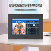 Écran LCD 7 pouces cadre vidéo Photo numérique décor à la maison avec boucle de carte USB/SD AutoPlay affiche des images Support de musique de fond