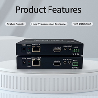 Extensor HDMI HDBaseT de 100 m, Compatible con 4K, Transmisión USB-KVM, Hardware Puro, Conexión y Uso para Proyectos Multipantalla