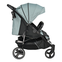 Poussette double pour jumeaux, adaptée dès la naissance, légère, pliable compactement, poussette double côte à côte