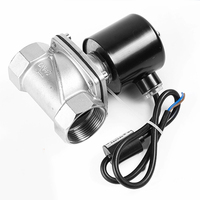 Vanne solénoïde de remplacement en acier inoxydable normalement fermée (NF) pour air, eau, diesel, vanne magnétique électrique à 2 voies