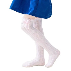 Girls' Thin Summer Knee High <b>Socks</b> With Bow Princess Style Lolita Over The Knee Breathable Women's <b>Socks</b> - Product Image 5