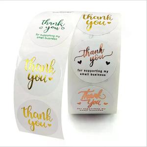 Pegatinas holográficas con logotipo personalizado minimalista "Gracias" de Navidad creativas, velas de vinilo artesanales altamente adhesivas - Product Image 5