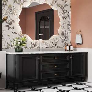 Modern New Ceramic Integrated Basin Intelligent Mirror Cabinet Durable Floor Standing Stainless Steel Bathroom Cabinet - Product Image 4