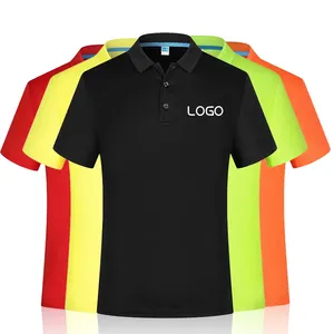 T-shirt polo en tissu à séchage rapide pour homme, col de golf à manches courtes, vente en gros