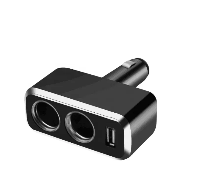 Phổ 12V-24V 2-Cách Tự Động Xe Thuốc Lá Nhẹ Hơn Socket Splitter Ổ Cắm Điện Adapter Sạc Kép USB Car Charger