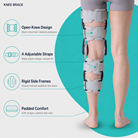 Attelle de genou à charnière pour fixation de fracture, stabilisateur de genou à angle réglable, support de genou pour la récupération post-chirurgicale
