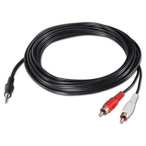 Cable de audio estéreo de 3.5 mm a 2xRCA, 10 m, adecuado para conectar dispositivos de audio y disfrutar de sonido de calidad. - Product Image 1