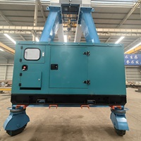 Grue portique RTG sans rail de 50 tonnes à moteur électrique et boîte de vitesses, faible entretien, pour stockage et logistique