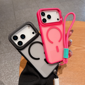 Custodia per telefono con supporto e laccetto per <span class=keywords><strong>iPhone</strong></span> 18 17 13 15 14 12 <span class=keywords><strong>11</strong></span> <span class=keywords><strong>Pro</strong></span> <span class=keywords><strong>Max</strong></span> 16E 17e 16 Plus, <span class=keywords><strong>Cover</strong></span> Magnetica con Cinghia e Supporto <span class=keywords><strong>Fotocamera</strong></span> - Product Image 2