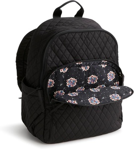 Mochila para portátil para mujer Algodón premium y forro de poliéster impermeable Noche sin luna Talla única Cierre de cremallera - Product Image 5