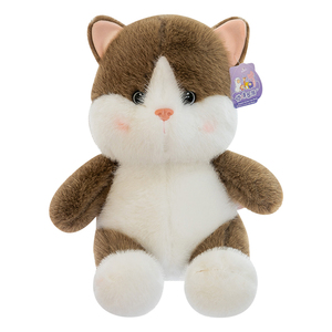 Juguete de Peluche de Algodón PP para Niños, Muñeco de Felpa Súper Suave para Decoración del Hogar, Muñeco de Peluche con Dibujos Animados de Gato Melocotón - Product Image 1
