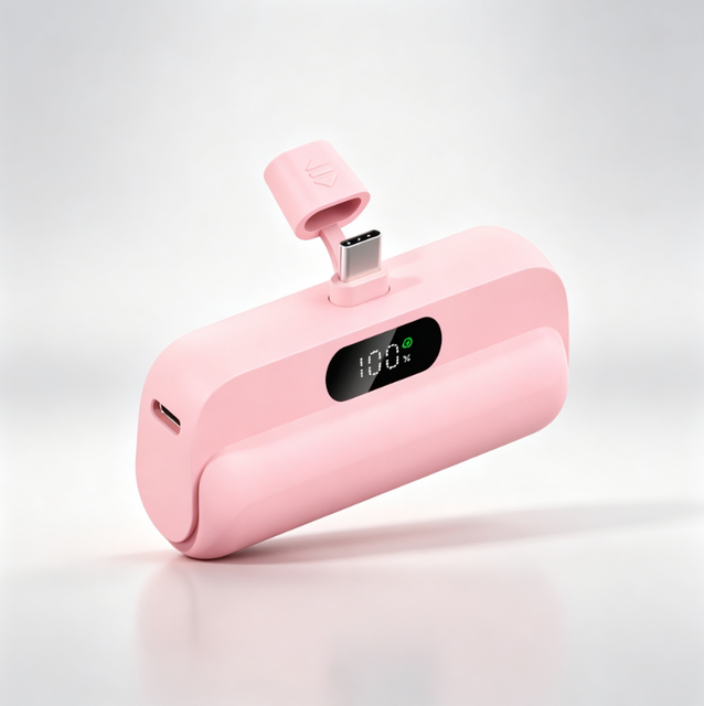 Mini 5000mAh Power Bank 20W PD Fast Charging Built-in Plug Digital Display Portable Charger Hot Seller Retail Ready for Phone
