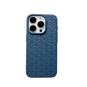 Para o iphone 15promax Dog Tooth Pattern 3D Stereo TPU Windmill Grain Business Men's Shockproof Back cover caso do telefone móvel