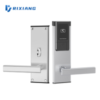 Cerradura Inteligente para Puerta de Hotel, Sistema de Entrada sin Llave RFID, Acero Inoxidable, Acceso con Tarjeta/Llave Mecánica, Software de Gestión Gratuito, Plateado, Fácil de Usar