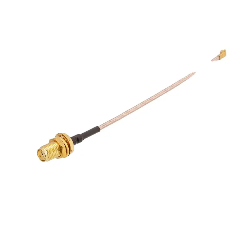 Flu. FL — adaptateur d'antenne WiFi IPX IPEX vers SMA, dispositif Coaxial sans fil à filetage RG178, avec queue de poisson, pour carte réseau