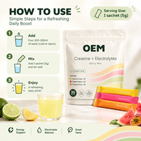 Poudre de créatine et d'électrolytes pour l'endurance, apportant de l'énergie, antioxydant, équilibre électrolytique, différentes saveurs, 30 sachets, HALAL