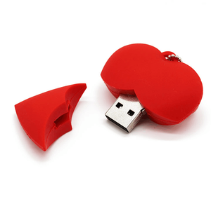 Kırmızı kalp Usb Flash sürücü 32gb sopa Usb Flash sürücü yumuşak kalp sürücü PVC kılıf 16GB Flash <span class=keywords><strong>Disk</strong></span> 2.0 8G özel Usb sopa - Product Image 5