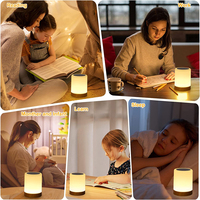 Lampe de table en aluminium E26 colorée pour la décoration de la maison, lampe de chevet, lumière de nuit LED rechargeable à intensité variable pour enfants, 7 couleurs
