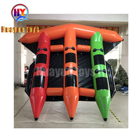 Jeu de sport fou PVC bateau banane gonflable pontons de mer en gros installations d'amusement aquatique