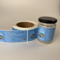 Etiqueta Adhesiva en Rollo con Logotipo Privado, Etiqueta de Vinilo Autoadhesiva con Corte Personalizado para Envasado de Bebidas y Suplementos Alimenticios