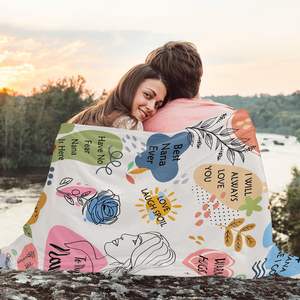 ผ้าห่มผ้าสักหลาดโพลีเอสเตอร์นุ่มและอบอุ่นสำหรับฤดูหนาวผ้าห่มของขวัญนานาขนาด60X50นิ้วลายพิมพ์ดิจิตอลแบบแข็ง100% ตามสั่ง - Product Image 2