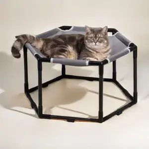 Handmade Elevated Stable Structure Pet Furniture Keep Away From Ground Protect Cat Skin Cat Hammock Chair