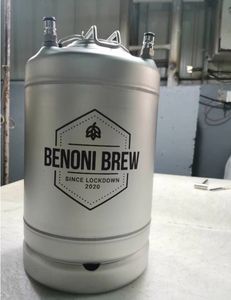 10L الفولاذ المقاوم للصدأ برميل صغير برميل كامل لكمة التجنيب السريع موصل مع قفل الكرة للبيرة القرنية القرنية - Product Image 3