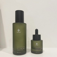 Bouteille en verre pour huile de massage du visage givrée personnalisée vert foncé 100ml 120ml 150ml 30g 50ml Bouteille en verre brume fine noire