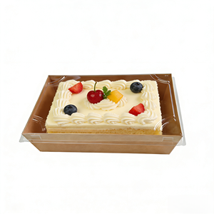 Caja Rectangular Desechable <span class=keywords><strong>de</strong></span> Cartón para Alimentos con Tapa Transparente <span class=keywords><strong>de</strong></span> PET, Autoarmable, Color y Logotipo Personalizados, Impresión Flexográfica - Product Image 4