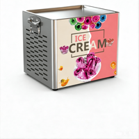 Machine commerciale à rouleaux de crème glacée frite, double cuve, en acier inoxydable 304, congélation rapide pour production à haut volume