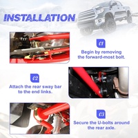 Kit de barre stabilisatrice arrière pour Toyota Tundra 2007-2021, barre stabilisatrice de suspension pour une meilleure stabilité en traction et une réduction de la rotation du châssis