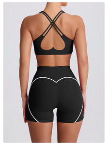 ספורט חדש יוגה סט חזייה לב חתוך גב ספורט ספורט ספורט ספורט - Product Image 3