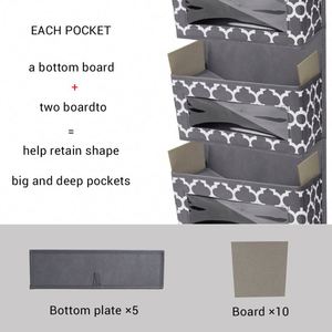 Organisateur suspendu au-dessus de la porte, rangement mural, poche transparente en PVC pour ranger les cosmétiques, la papeterie, les articles divers - Product Image 3
