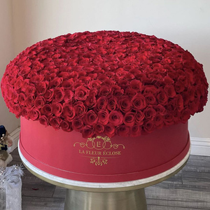 Bán Buôn Kích Thước Lớn Vòng <span class=keywords><strong>Hat</strong></span> Hộp Cho <span class=keywords><strong>Hat</strong></span> Bộ Hoa Bó Hoa Hộp Vòng Rose Quà Tặng Hoa Hộp Với Vàng Lá Tem Logo - Product Image 5