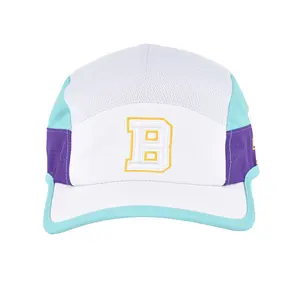 Oem Custom Design Hot Sale Embroidery Logo 7 Painel Sport Cap, leve curvo Sports Running campista Hat,Laser Buracos lado Baseball