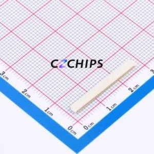 FPC-0.5FX-50PWBH10 FFC/FPC Connector SMD,P=0.5mm,Horizontal Mount Connector Flip Cover Type Bottom Contact 50P 0.5mm - Product Image 2