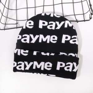 Bonnet en tricot à double face à la mode européenne américaine Vente chaude Automne Hiver Sports de plein air Chaud Chapeau d'hiver Lettre Image - Product Image 1