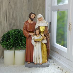 Statues religieuses catholiques en résine, produits en stock, fabrication artisanale OEM, cadeau, Sainte <span class=keywords><strong>Anne</strong></span> 7,48''H, <span class=keywords><strong>statue</strong></span> de la famille de Sainte <span class=keywords><strong>Anne</strong></span> - Product Image 1